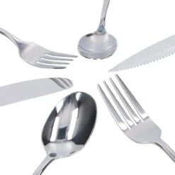 Deleca 8 Persoons Bestekset (48-delig) - Lepels, Messen, Vorken & Steakmessen - Vaatwasserbestendig - Zilver / RVS -Woninginrichtingseries Winkel 1200x1200 470