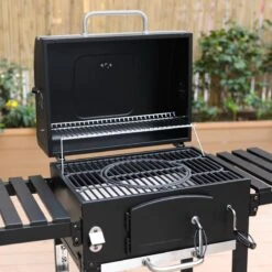 Alice's Garden Houtskool BBQ Bernard - Smoker - Verstelbare Houtskoolbak - Zwart -Woninginrichtingseries Winkel 1200x1200 508