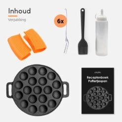 Ocina Poffertjespan – Combo Pack – 19 Poffertjes – Poffertjesmaker – Poffertjespan Inductie – Poffertjespan Electrisch – Gietijzeren Pan - Inclusief Doseerfles, Handvaten, 6x Poffertjesvorken En Invetkwast – Gratis Receptenboek 21 Ocina Poffertjespan – Combo Pack – 19 Poffertjes – Poffertjesmaker – Poffertjespan Inductie – Poffertjespan Electrisch – Gietijzeren Pan - Inclusief Doseerfles, Handvaten, 6x Poffertjesvorken En Invetkwast – Gratis Receptenboek -Woninginrichtingseries Winkel 1200x1200 568