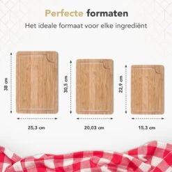 Rochester Snijplanken Hout – Borrelplank – Serveerplank - 3-Delig – Organisch Bamboe – Luxe Design – Hygienisch En Duurzaam -Woninginrichtingseries Winkel 1200x1200 605