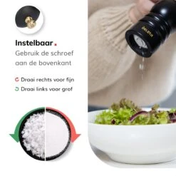 Deleca Luxe Peper En Zoutmolen Set - Met Geschenkdoos - Zout / Pepermolen - Rubberhout - Zwart & Goud 18 Deleca Luxe Peper En Zoutmolen Set - Met Geschenkdoos - Zout / Pepermolen - Rubberhout - Zwart & Goud -Woninginrichtingseries Winkel 1200x1200 616