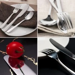 Deleca 12 Persoons Bestekset (72-delig) - Lepels, Messen, Vorken & Steakmessen - Vaatwasserbestendig - Zilver / RVS 15 Deleca 12 Persoons Bestekset (72-delig) - Lepels, Messen, Vorken & Steakmessen - Vaatwasserbestendig - Zilver / RVS -Woninginrichtingseries Winkel 1200x1200 693