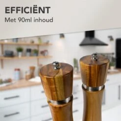 Nimma® Peper En Zoutmolen Set - Incl Navul Lepel - Verstelbare Maalgraad - Acacia Hout -Woninginrichtingseries Winkel 1200x1200 7