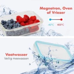 KitchenBrothers Meal Prep Bakjes - Set - Luchtdicht - BPA Vrij - Glas - 9 Stuks -Woninginrichtingseries Winkel 1200x1200 783