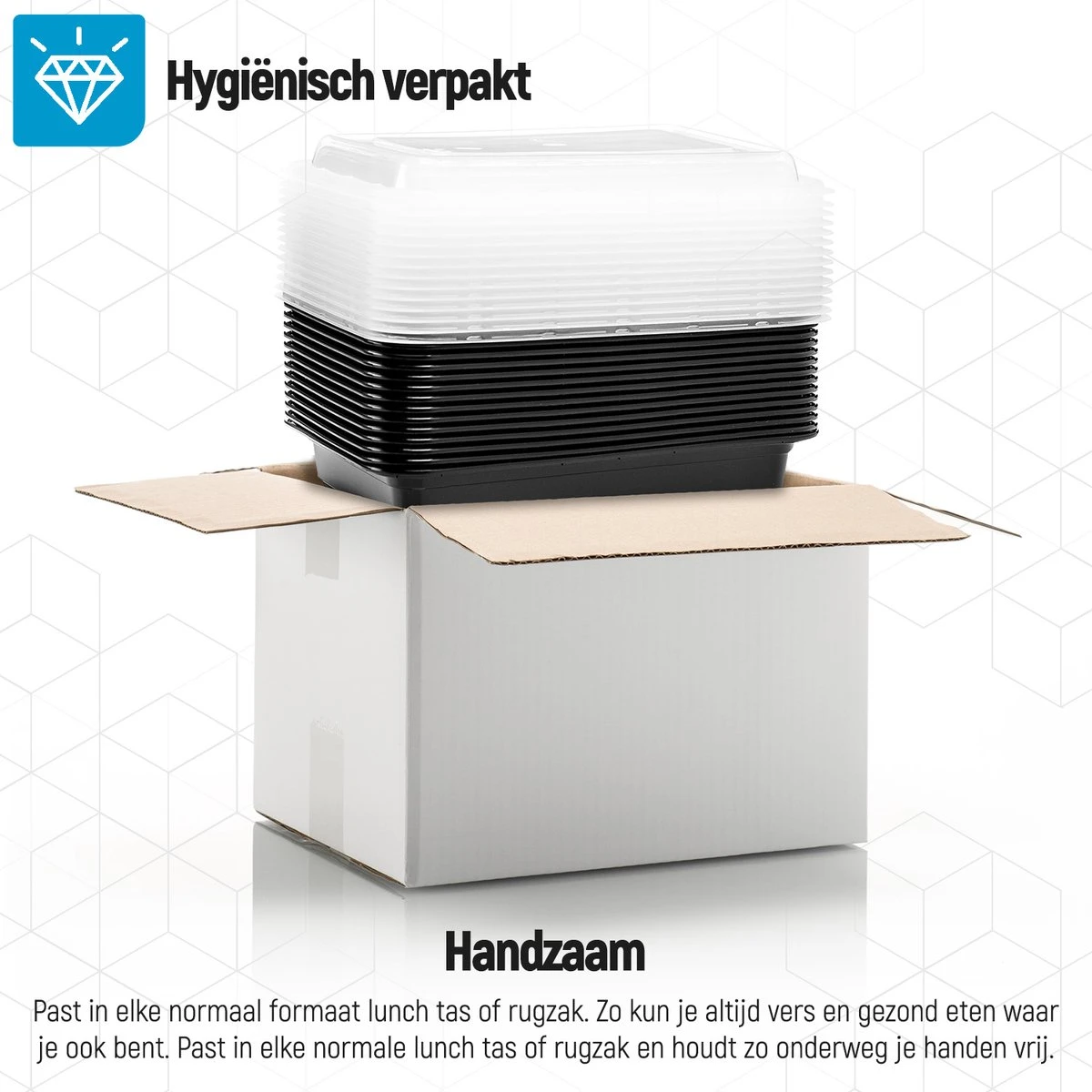 Meal Prep Bakjes - 20 Stuks - 1 Compartiment - Lunchbox - Diepvriesbakjes - Vershoudbakjes - Plastic Bakjes Met Deksel - Magnetron Bakjes Met Deksel - Meal Prep - Vershouddoos - 1L - BPA Vrij - Fitcrafters 7 Meal Prep Bakjes - 20 Stuks - 1 Compartiment - Lunchbox - Diepvriesbakjes - Vershoudbakjes - Plastic Bakjes Met Deksel - Magnetron Bakjes Met Deksel - Meal Prep - Vershouddoos - 1L - BPA Vrij - Fitcrafters - Afbeelding 5