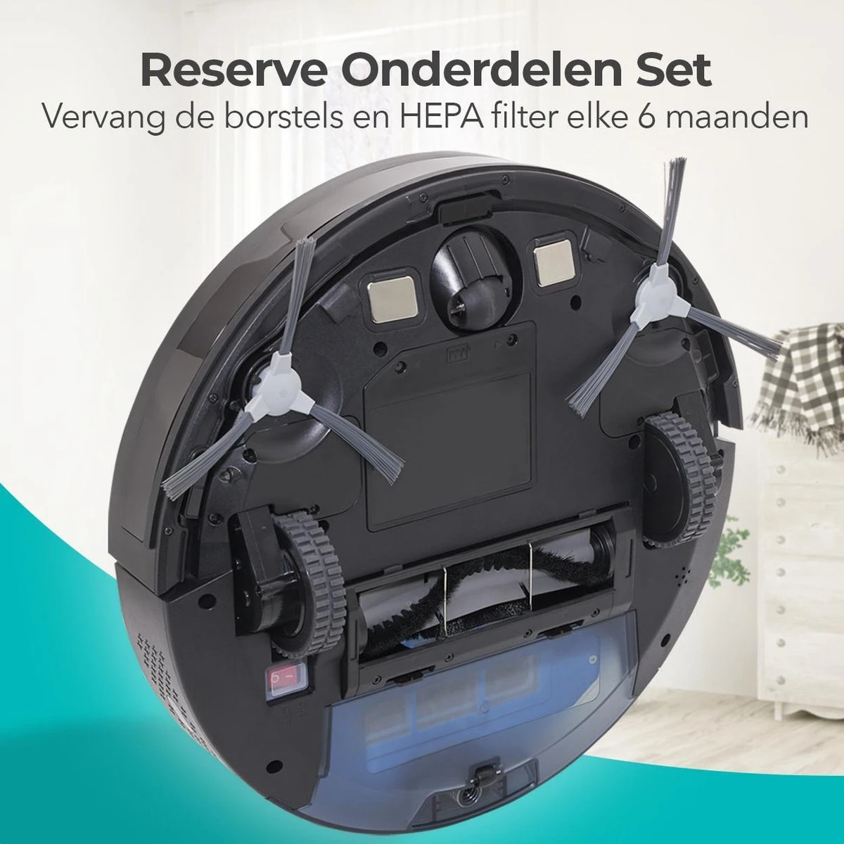 LifeGoods Reserve Onderdelen Set - Geschikt Voor LifeGoods Robotstofzuigers LG1101 En LG1102 4 LifeGoods Reserve Onderdelen Set - Geschikt Voor LifeGoods Robotstofzuigers LG1101 En LG1102 - Afbeelding 2