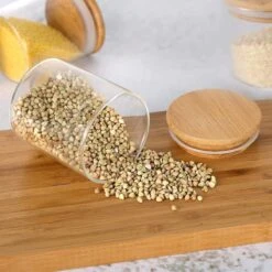 Quality Needz - Voorraadpotten - Glazen Potjes Met Deksel - 250 ML - 10 Delige Set - BPA-vrij - Gratis Pen & Herschrijfbare Stickers - Snoeppot -Woninginrichtingseries Winkel 1200x1200 818