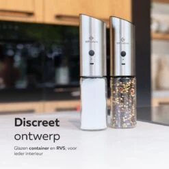 101Products Peper- & Zoutmolen Elektrisch - USB Oplaadbaar - Pepermolen - Zoutmolen - RVS -Woninginrichtingseries Winkel 1200x1200 84