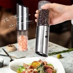 101Products Peper- & Zoutmolen Elektrisch - USB Oplaadbaar - Pepermolen - Zoutmolen - RVS -Woninginrichtingseries Winkel 1200x1200 87