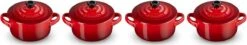 Le Creuset Aardewerken Mini Pannetjes Set Van 4 Stuks Kersenrood 10 Le Creuset Aardewerken Mini Pannetjes Set Van 4 Stuks Kersenrood -Woninginrichtingseries Winkel 1200x220