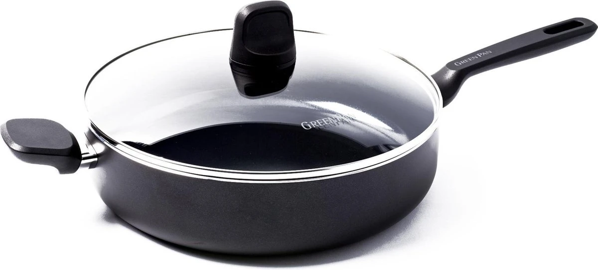 GreenPan Memphis Hapjespan 28cm - Zwart - Inductie - PFAS-vrij 3 GreenPan Memphis Hapjespan 28cm - Zwart - Inductie - PFAS-vrij