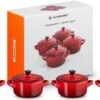 Le Creuset Aardewerken Mini Pannetjes Set Van 4 Stuks Kersenrood -Woninginrichtingseries Winkel 1200x687 1