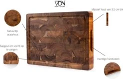 VDN Professionele Snijplank Acacia Hout Met Sapgeul En Handvatten – Hakblok 26x38x3.5 Cm -Woninginrichtingseries Winkel 1200x770 3