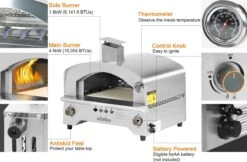 Bighorn Outdoor Edelstaal Gas Pizza Oven - Draagbare Gas Barbecue - Edelstaal -Model SRGG20001 -Woninginrichtingseries Winkel 1200x787