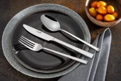 Sola Bestekset Luxor - Modern - 9 Persoons - 90 Delig - Zilverwit Edelstaal 18/10 - RVS - Zilver -Woninginrichtingseries Winkel 1200x801