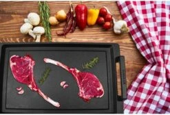 Eurolux Teppanyaki Plaat Met Grepen - 41 X 24 X 2.5 Cm - Zwart - Aluminium - Geschikt Voor Alle Warmtebronnen -Woninginrichtingseries Winkel 1200x815 1