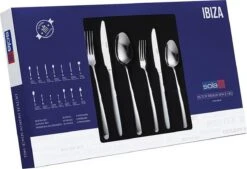 Sola Bestekset Ibiza - Economy - 9 Persoons - 90 Delig - Zilver Chroomstaal 18/0 - RVS -Woninginrichtingseries Winkel 1200x820 1