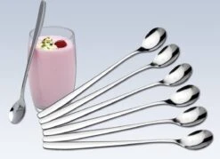 Merkloos Latte Macchiato Lepels – RVS Lange Yoghurt, Dessert Of Koffie Lepeltjes – Set Van 6 Stuks -Woninginrichtingseries Winkel 1200x868