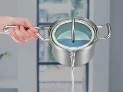 BK Q-linair Master Glas Pannenset - 5-delig - Glazen Deksel - Veilig Afgietsysteem - Inductie -Woninginrichtingseries Winkel 1200x897