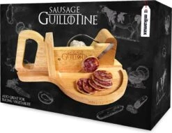 MikaMax Worst Guillotine - Worstsnijder - Worst Snijplank - Sausage Guillotine - Makkelijk Schoon Te Maken - RVS Mes - Bamboe - 30 X 19cm -Woninginrichtingseries Winkel 1200x930 1