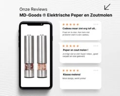 MD-Goods ® Elektrische Peper En Zoutmolen Set - Pepermolen - RVS - Cadeau - Restaurant Kwaliteit -Woninginrichtingseries Winkel 1200x960 1