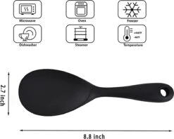 Doodadeals® Siliconen Rijstlepel - Rijst Opscheplepel - Rijstlepel Kunststof - Zwart - 1 Stuk -Woninginrichtingseries Winkel 1200x960 3