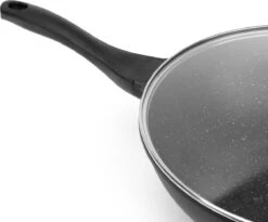 Swiss Pro+ Wokpan - Met Glazen Deksel - 28cm - Zwart -Woninginrichtingseries Winkel 1200x997 1