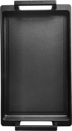 Eurolux Teppanyaki Plaat Met Grepen - 41 X 24 X 2.5 Cm - Zwart - Aluminium - Geschikt Voor Alle Warmtebronnen -Woninginrichtingseries Winkel 658x1200