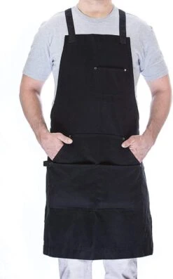 BBQ Schort - Professioneel - Schort - Zwart - Keukenschort - Kwaliteit - Garantie - 68 Cm X 86 Cm -Woninginrichtingseries Winkel 746x1200