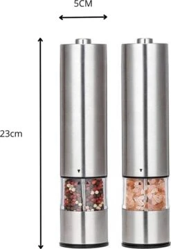 MD-Goods ® Elektrische Peper En Zoutmolen Set - Pepermolen - RVS - Cadeau - Restaurant Kwaliteit -Woninginrichtingseries Winkel 821x1200