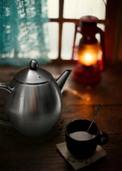 Vaja Valerie - Theepot Met Filter - Dubbelwandig - RVS - 1.2L -Woninginrichtingseries Winkel 857x1200