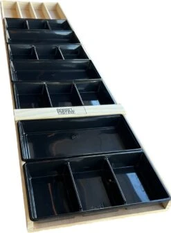 Sjoelbak - Borrelsjoelbak - Hapjesplank - Borrelplank - Mini Sjoelbak 120 Cm Met Zwarte Bakjes - Kleine Sjoelbakken -Woninginrichtingseries Winkel 882x1200