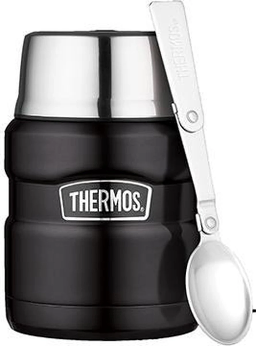 Thermos King Voedseldrager - 47 Cl - Mat Zwart 11 Thermos King Voedseldrager - 47 Cl - Mat Zwart - Afbeelding 9