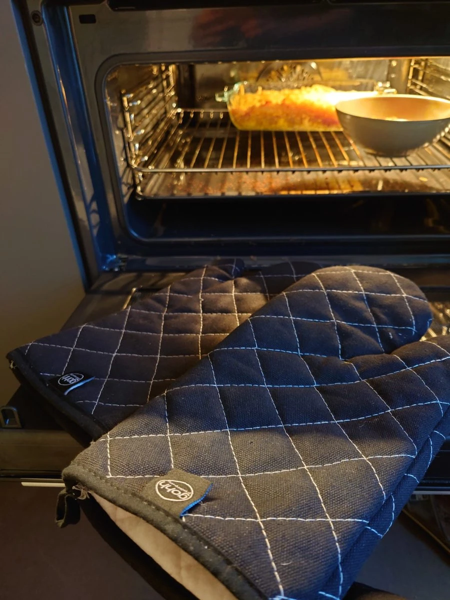 Gohh 2 Canvas Ovenhandschoenen Ovenwanten Zwart - 33 Cm (tot 300 Graden) 6 Gohh 2 Canvas Ovenhandschoenen Ovenwanten Zwart - 33 Cm (tot 300 Graden) - Afbeelding 4