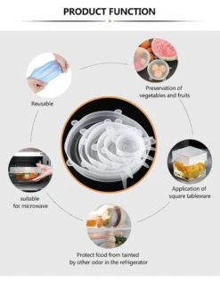 Siliconen Vershoud Deksels – Set Van 6 Stuks – Flexibel – Herbruikbaar – Wit - Stretch Tot Wel 30 Cm 14 Siliconen Vershoud Deksels – Set Van 6 Stuks – Flexibel – Herbruikbaar – Wit - Stretch Tot Wel 30 Cm -Woninginrichtingseries Winkel 939x1200