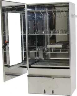 2-L Home & Garden XL Rookoven - RVS - 80x40x28 Cm - 3 Etages -Woninginrichtingseries Winkel 958x1200